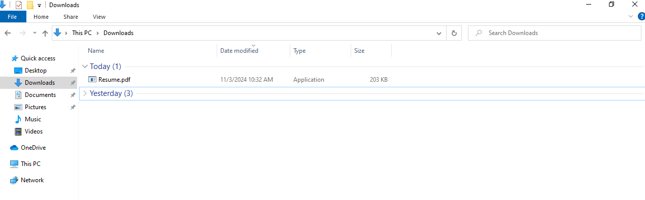 Downloaded Malware Without Extension